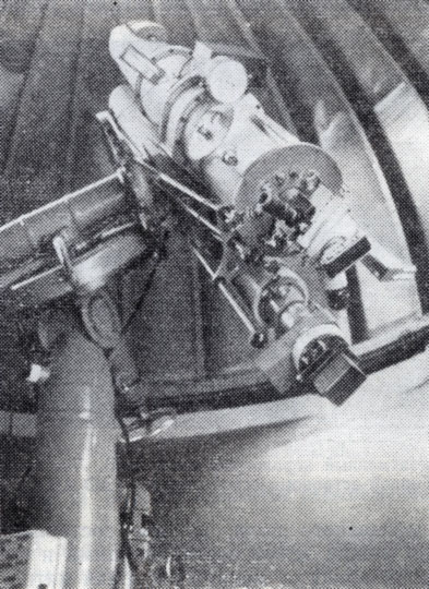 Рис. 19. Фотосферно-хромосферный телескоп, установленный на Горной астрономической станции ГАО АН СССР.